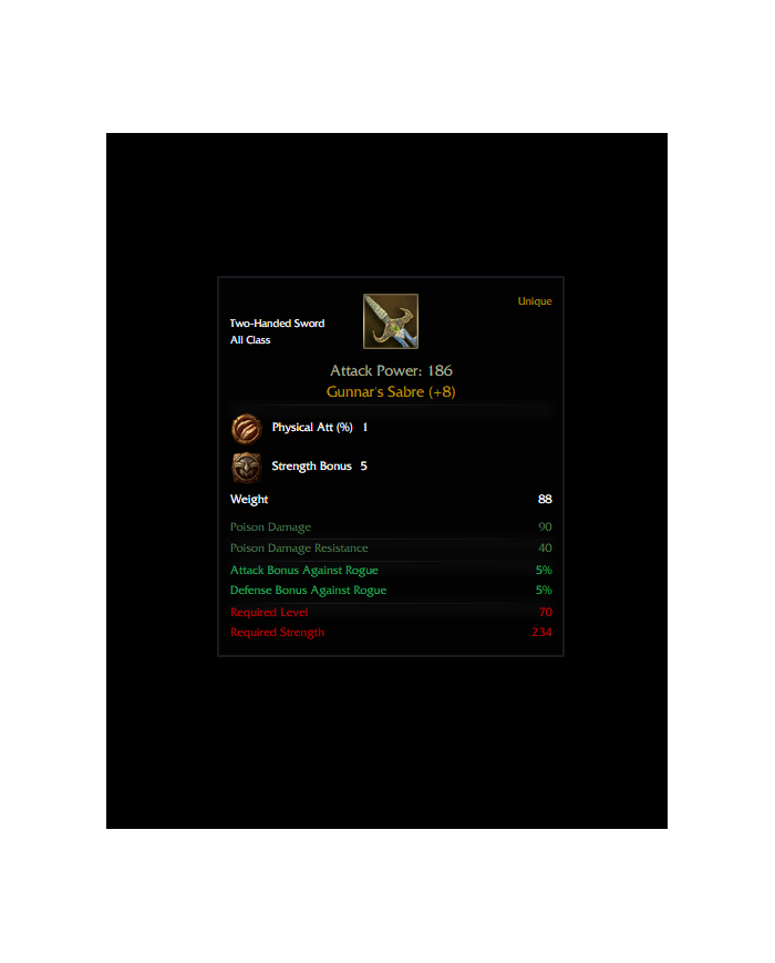 Gunnar Sabre +8