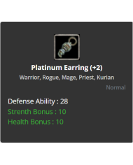 +2 Platinium Earing
