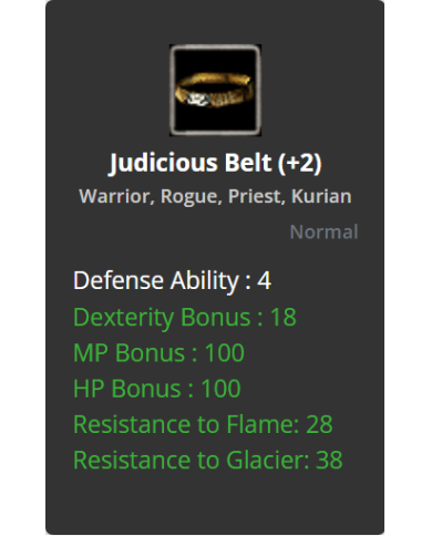 +2 Judious Belt