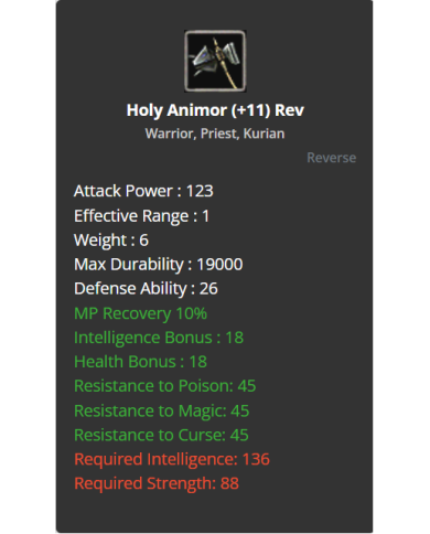 +11 Holy Animor