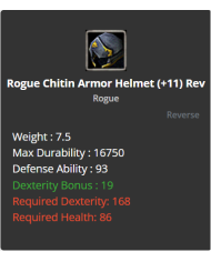 +11 Rogue Chitin Helmet