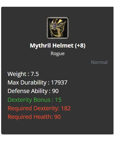+8  MYTHRİL SET 