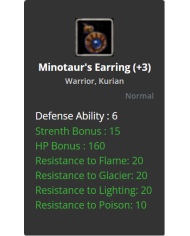 +3 Minotour Earring ( DUAL )