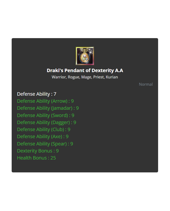 Draki Pendant Dexterty A.A